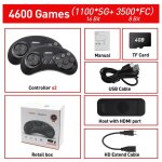 4600 jeux avec bote - console de jeux vido 16 bits sega nes genesis, contrleur sans fil, avec plus ...