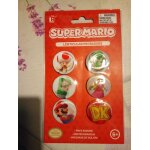 6 pin's insigne 3d super mario 2018 nintendo