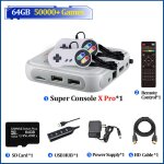 64 cbl - console de jeu vido rtro super console x pro, botier tv, deux en un, plus de 50 emulateurs ...