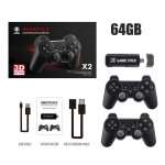 64 go - console de jeu vidéo rétro sans fil x2 plus, 40000 jeux intégrés, manettes sans fil, plug play, ... 64 go - console de jeu vidéo rétro sans fil x2 plus, 40000 jeux intégrés, manettes sans fil, plug play, ...