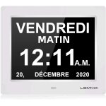 8  pouce lcd horloge numrique calendrier n11 avec date jour et heure horloge non - abrge auto dimming ...