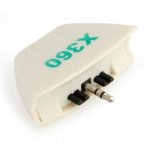 Adaptateur convertisseur casque et micro - prise jack 3. 5 mm - pour microsoft xbox 360 - blanc