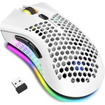 Asas - souris de jeu sans fil, souris d'ordinateur avec plaque en nid d'abeille, 7 boutons programmés, ... Asas - souris de jeu sans fil, souris d'ordinateur avec plaque en nid d'abeille, 7 boutons programmés, ...