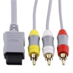 Av composite c ble cordon video audio 3 rca 6 ft pour nintendo wii tv moniteur