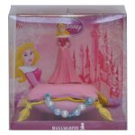 La belle au bois dormant mini figurine princesse aurore sur un oreiller trsor et un bracelet 10 cm