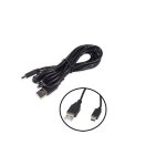 Cble usb alimentation et charge pour nintendo wii u (wiiu) - 3 mtres - noir