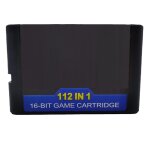 Carte de jeu 112 en 1 16 bits pour jeu megadrive pour pal et ntsc, noir