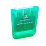 Carte mmoire ps1 officielle translucide turquoise - sony playstation