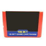 Cartouche de jeux 196 - en - 1 pour carte de jeu sega mega 16bit, rouge