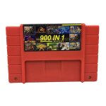 Cartouche de jeu r�tro 900 - en - 1, pour console 16 bits, rouge