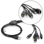 Chargeur usb 5 en 1 pour ds lite, nds, dsi, 3ds, psp et wii u