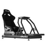 Cockpit de simulation automobile oplite r8 fury black avec si�ge rs1 fibercore, noir