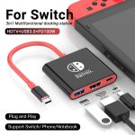 Concentrateur type - c de station d'accueil portable nintendo switch avec hdmi et usb 3. 0 parfait pour ... Concentrateur type - c de station d'accueil portable nintendo switch avec hdmi et usb 3. 0 parfait pour ...