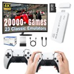 Console de jeu vido 4k tv stick m15, 64 go, 20000 jeux intgrs, contrleur sans fil, manette de jeu ...