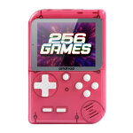 Console portable amstrad transparente rouge 256 jeux �cran couleur batterie rechargeable