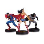 Dc designer series - pack 3 statuettes trinity by jim lee 18 cm