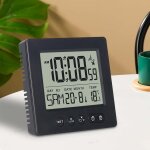 Delamiya rveil numrique radio - pilot avec thermomtre, calendrier, lumire, temprature, semaine, ...