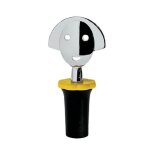 A di alessi anna stop 2 bouchon en eva noir et zamak chrom