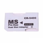 Double adaptateur cr - 5400 carte mmoire micro sd vers memory stick pro duo - blanc (compatible psp) ...