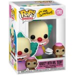Figurine - funko - krusty le clown & tenny - vinyle - 9, 5 cm - cadeau pour fans des simpsons