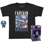 Figurine funko pop - avengers : l'�re d'ultron [marvel] - captain america - pocket - t - shirt