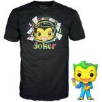 Figurine funko pop - batman : srie d'animation [dc] n370 - le joker black light - t - shirt (63611)