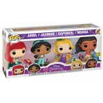 Figurine funko pop - disney ultimate princess - ariel, jasmine, raiponce & vaiana (61800)