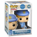 Figurine funko pop - ic�nes de pub n142 - h�tesse de l'air avec sac blanc - pan am (56816)