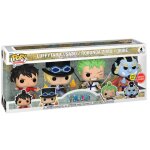 Figurine funko pop - one piece - luffytaro / sabo / zoro / jinbe - pack (69107)