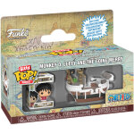 Figurine funko pop - one piece - monkey d. luffy et le vogue merry - bitty pop (90112)