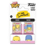 Figurine funko pop - les simpson - homer & marge - pack bitty pop (94217)