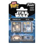 Figurine funko pop - star wars 4 : un nouvel espoir - princesse leia & r2 - d2 - bitty pop pack (88914) ...