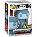 Figurine funko pop - star wars 6 : le retour du jedi n615 - luke skywalker holographique - glow in the ...
