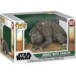 Figurine funko pop - star wars : le livre de boba fett n587 - grogu avec rancor (69056)