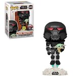 Figurine funko pop! star wars: mandalorian - dark trooper w / child (gw)