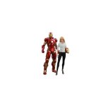 Figurine hot toys mms311 - marvel comics - iron man 3 - pepper potts & iron man mark 9