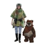 Figurine hot toys mms551 - star wars : return of the jedi - princess leia & wicket