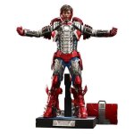 Figurine hot toys mms600 - marvel comics - iron man 2 - tony stark mark 5 suit up deluxe version