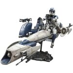 Figurine hot toys tms077 - star wars : the clone wars - heavy weapons clone trooper & barc speeder with ...