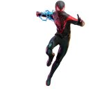 Figurine hot toys vgm55 - marvel's spider man 2 - miles morales upgraded suit