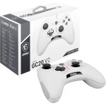 Force gc20 v2 white manette de jeu pc et android, croix directionnelle interchangeable, deux moteurs ...