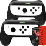 Grips (poignes) compatible avec nintendo switch joy - cons pour plus de confort - twin pack (2x noir) ...