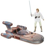 Hasbro star wars s�rie noire - figurine luke skywalker et son landspeeder