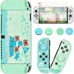 Hljhj - coque pour nintendo switch oled, coque de pc absorption des chocs et anti - rayures avec 2 film ... Hljhj - coque pour nintendo switch oled, coque de pc absorption des chocs et anti - rayures avec 2 film ...