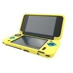 Housse etui protection silicone pour nintendo new 2 ds xl (new 2ds ll) - anti choc / rayures - jaune