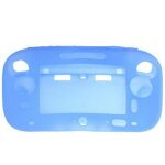 Housse etui protection silicone pour nintendo wii u - anti choc / rayures - bleu