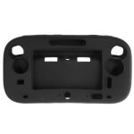 Housse etui protection silicone pour nintendo wii u - anti choc / rayures - noir