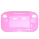 Housse etui protection silicone pour nintendo wii u - anti choc / rayures - rose