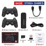 Jeu 64g 37000 - console de jeu vido rtro 3d x2 plus, manettes sans fil 2. 4g, systme hd 4. 3, 40 emulateurs ...