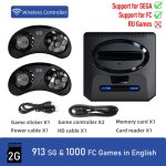 Jeux sans fil 1913 - sega stick sans fil rtro 16 bits, pour sega stick dendy, contrleur sans fil, 1913 ...